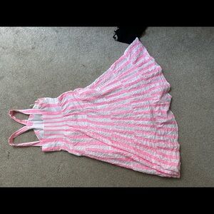 pink and white striped Lily Pulitzer dress